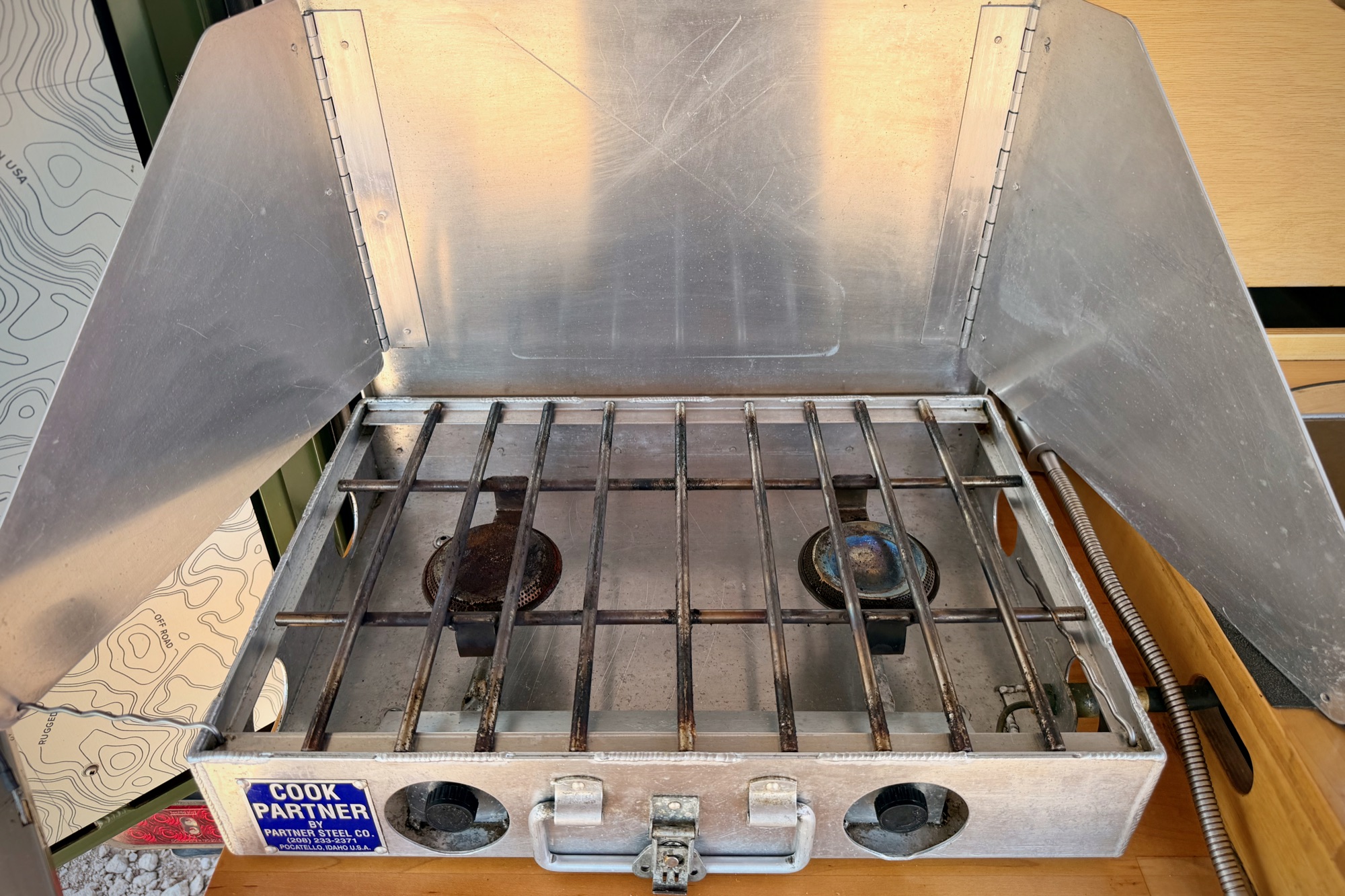 Two-burner Cook Partner steel stove