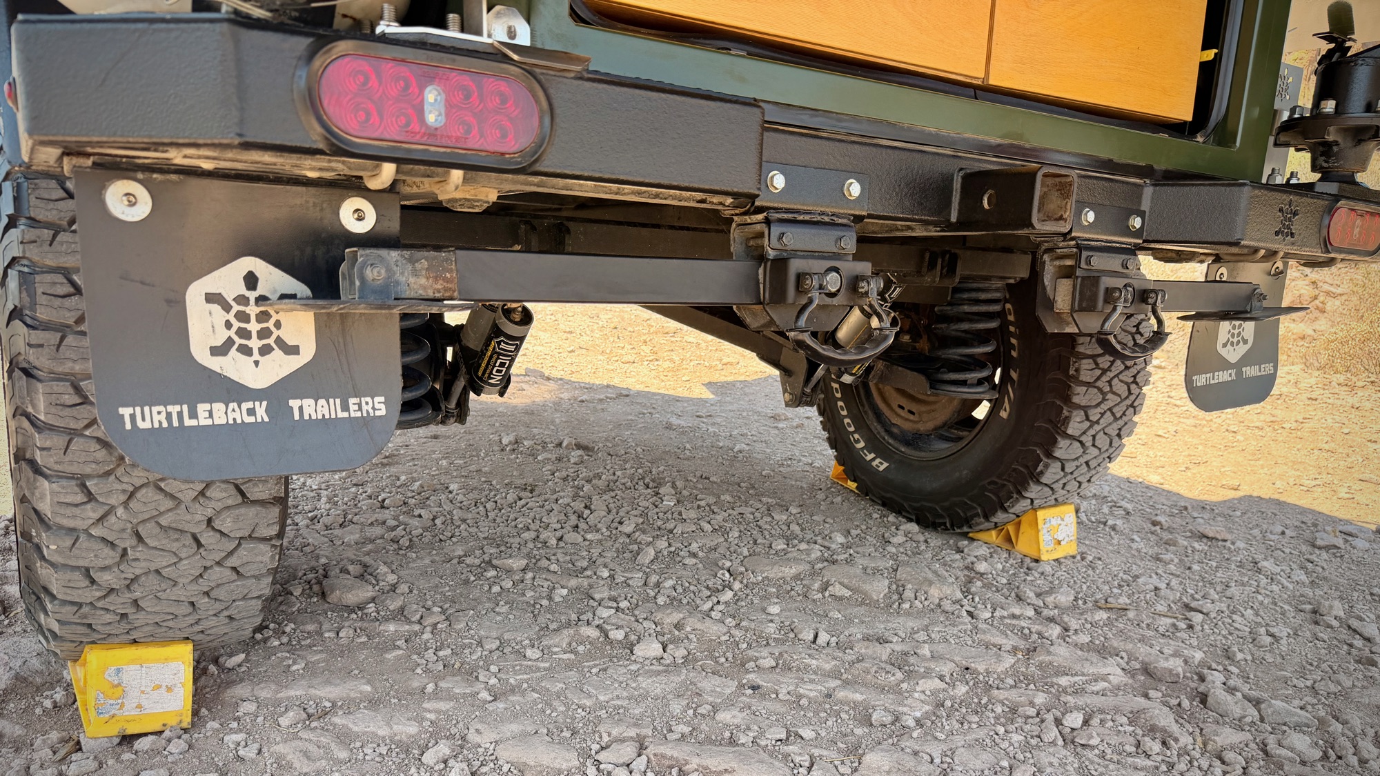 Timbren spindle and rear skid plate