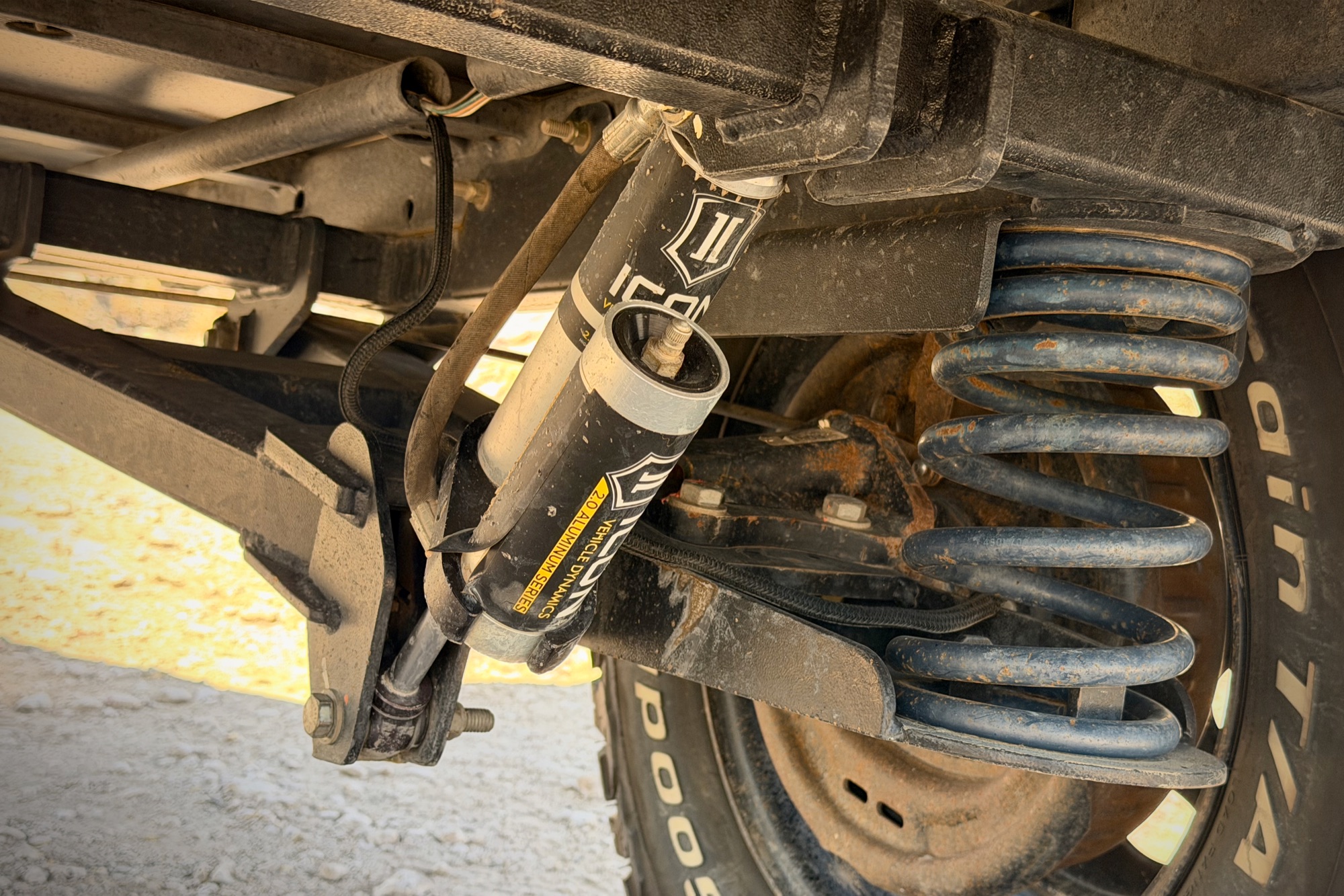 Coil spring and shock detail